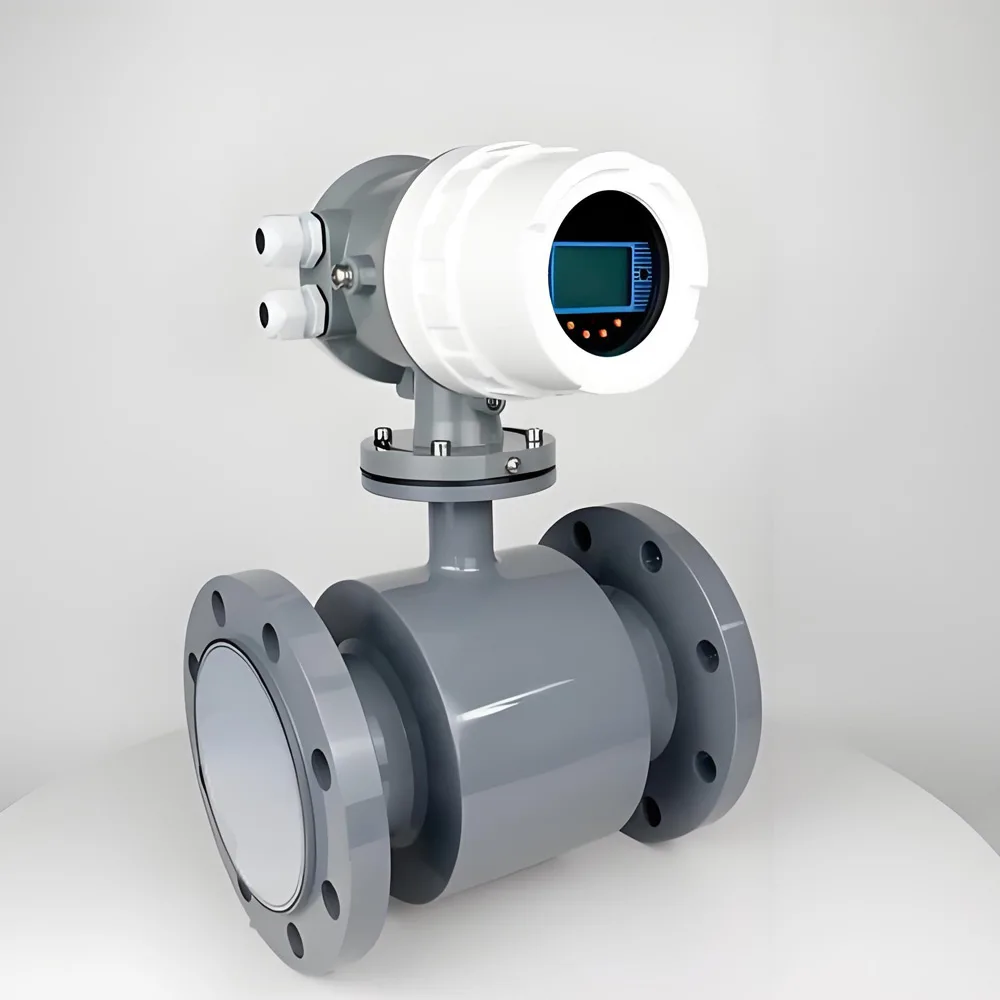 เครื่องวัดการไหลของของเหลวอัจฉริยะ IOT แบบดิจิทัล ใช้ระบบแม่เหล็กไฟฟ้า สำหรับน้ำ โคลน และน้ำเสีย