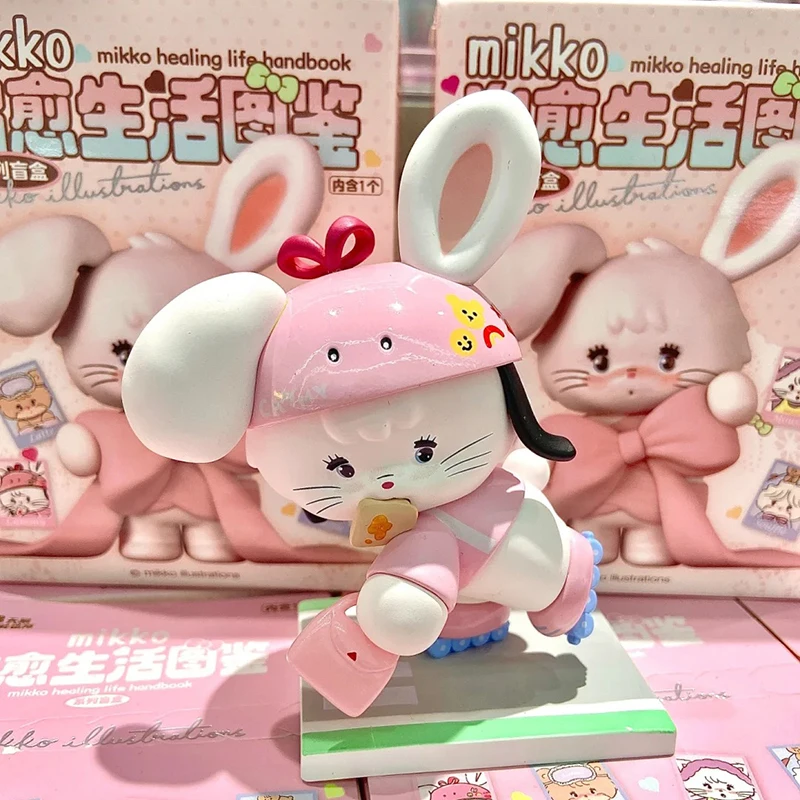 Mikko Healing Life Hondbook Series Blind Box Cute Action Figure Surpresa Mystery Box modello da collezione Room Decor Girl Gift