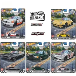 Original Mattel Hot Wheels GJT68 Premium Car Boulevard Audi S4 Porsche 911 Turbo Nissan Silvia Vehicle Toys for Boys Collection