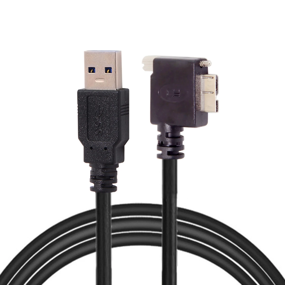 CY CYDZ Chneyang 90 Degree Right Angled Micro USB Screw Mount to 3.0 Data Cable 3m  for Industrial Camera