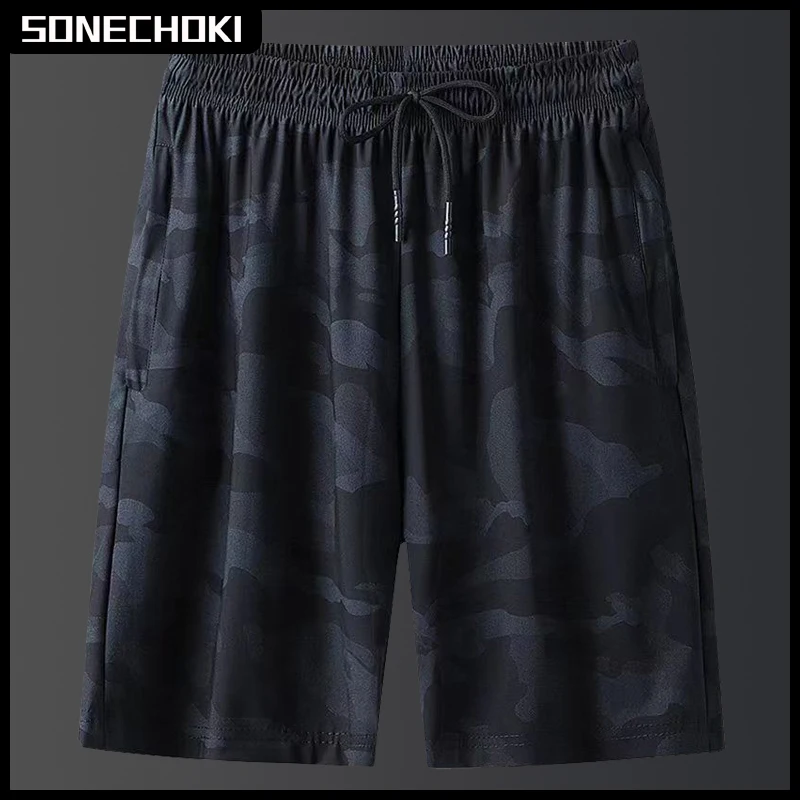 Plus Size Running Shorts Men Camouflage Basketball Sport Gym Mesh Breathable Shorts Fitness Training Workout Bottom Male Casual