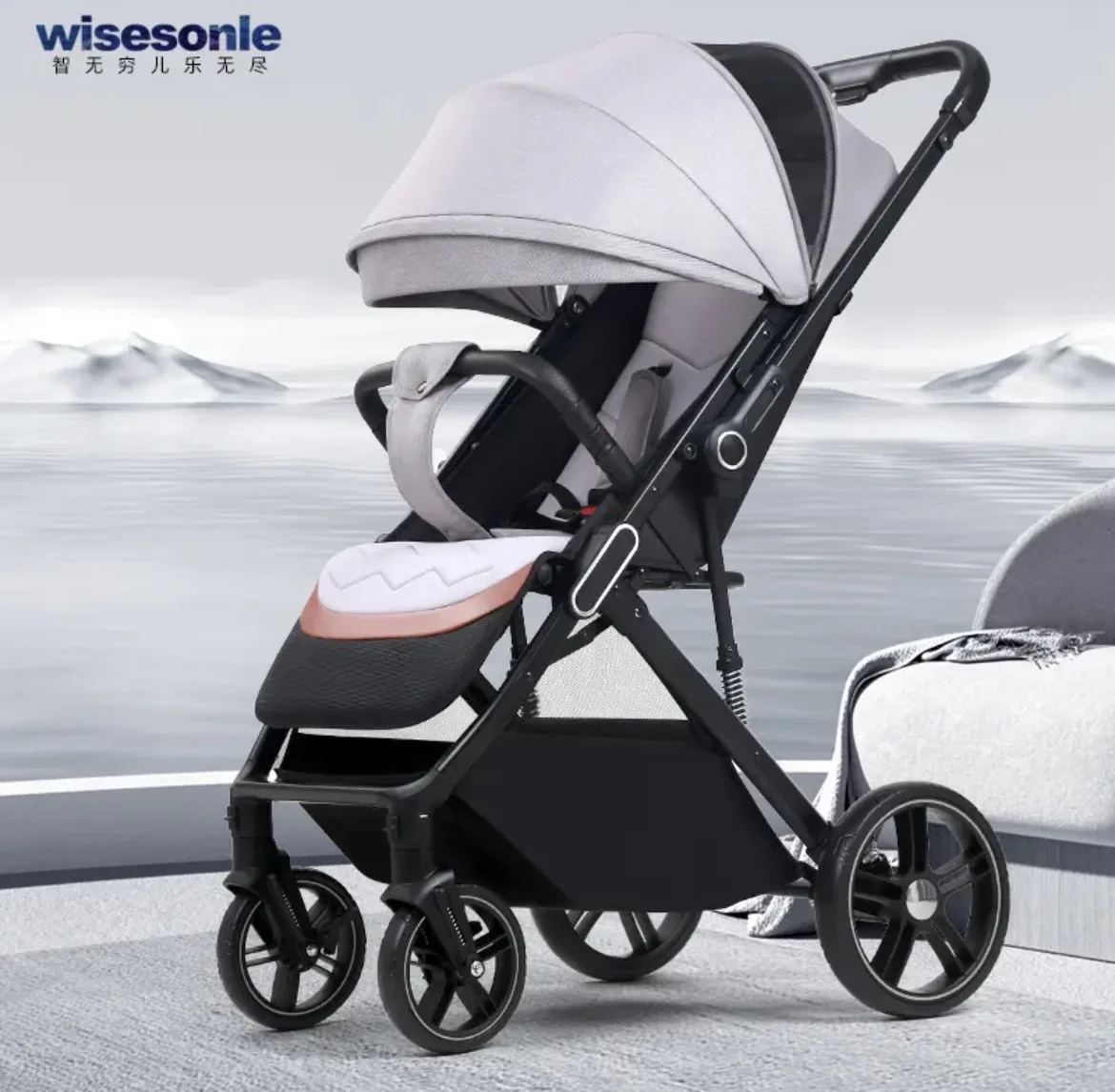 

Детская коляска, тележка с высоким пейзажем, двунаправленная складная детская складная детская тележка, карманная тележка, портативная