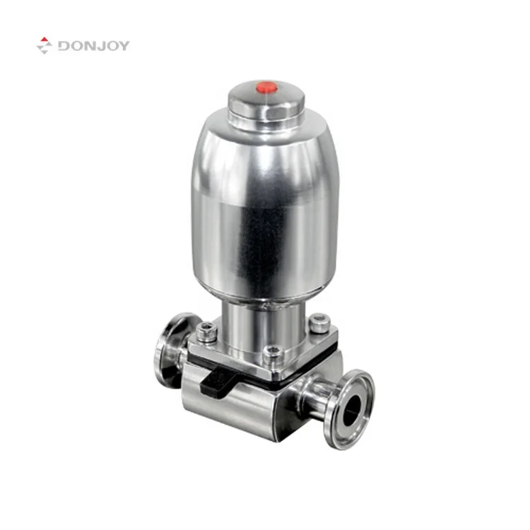 hygienic sanitary tri clamp pneumatic stainless 316l pure flo diaphragm valve for pharmaceuticals