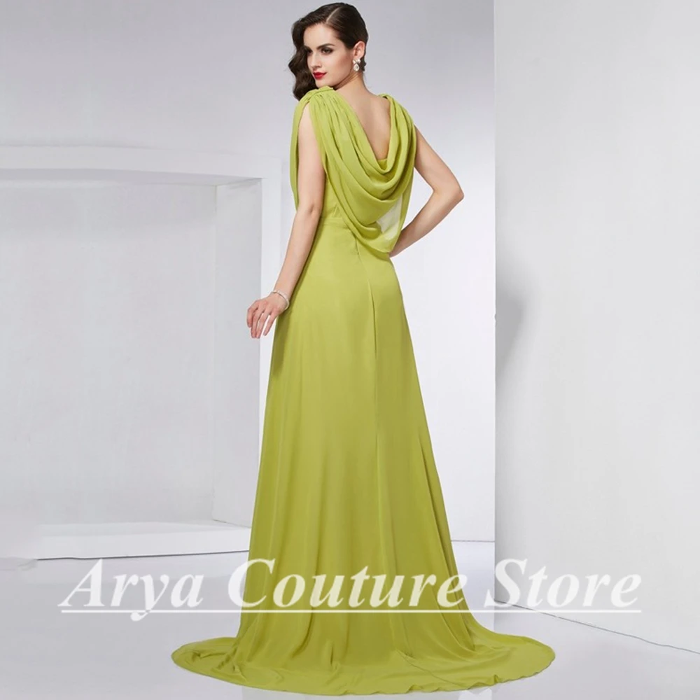 2024 Simple Chiffon Evening Dress Sleeveless A-Line Floor Length Women Party Event Elegant Bridal Mom Banquet Custom Gowns