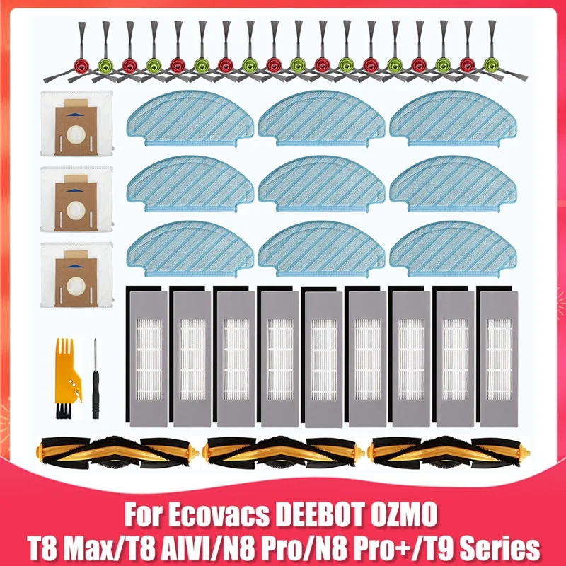 

Replacement For Ecovacs DEEBOT OZMO T8 Max T8 AIVI N8 Pro N8 Pro+ Robot Vacuum Cleaner Spare Parts