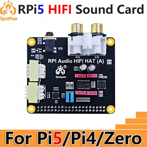 Raspberry Pi5 Audio HIFI HAT PCM5122 I2S tarjeta de Audio DAC también para la serie PI 5 / PI4 /PI3 /Zero