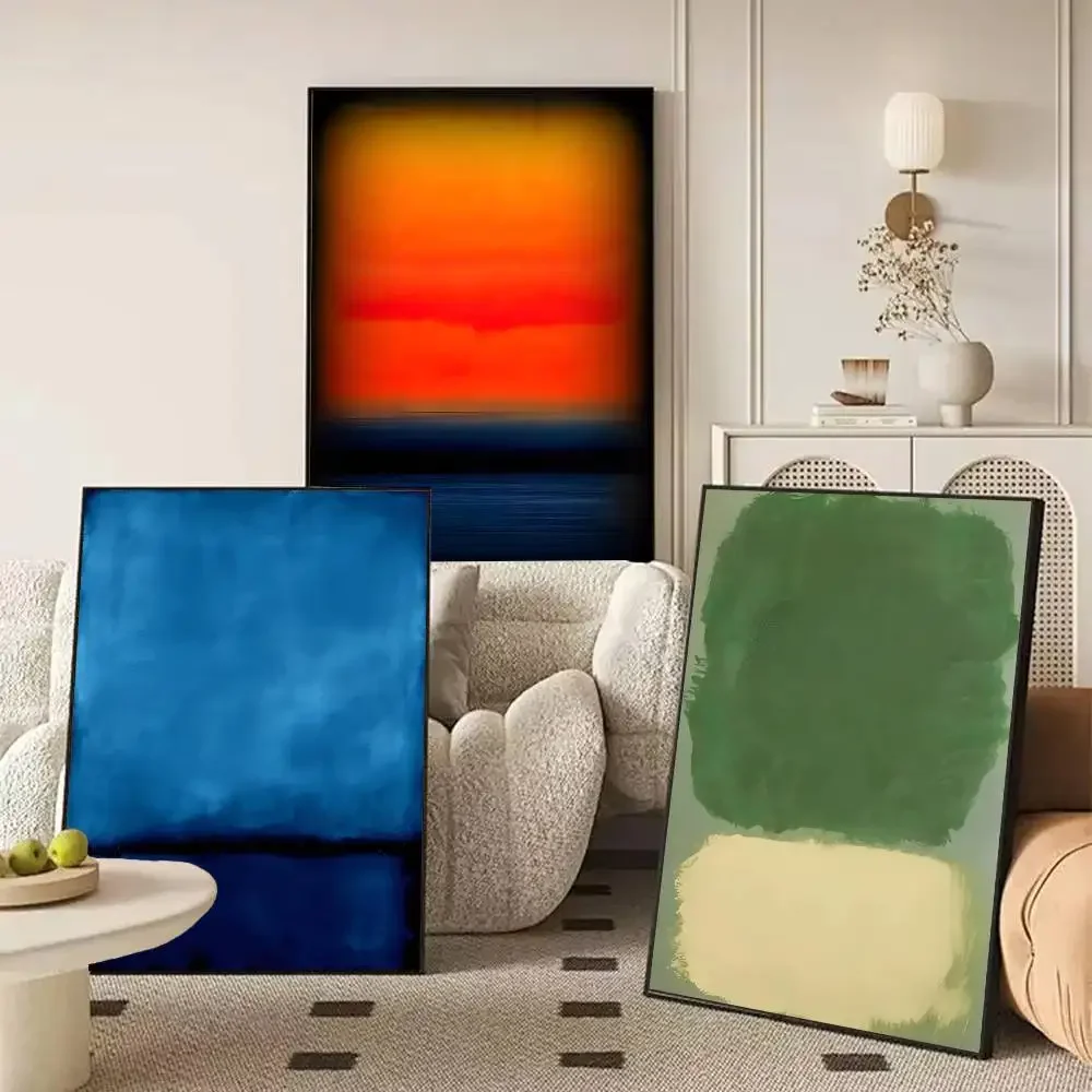 Modern Minimalist Wall Art Mark Rothko Blue Orange HD Canvas Print Poster Art With Prints Home Bedroom Decoration Gift
