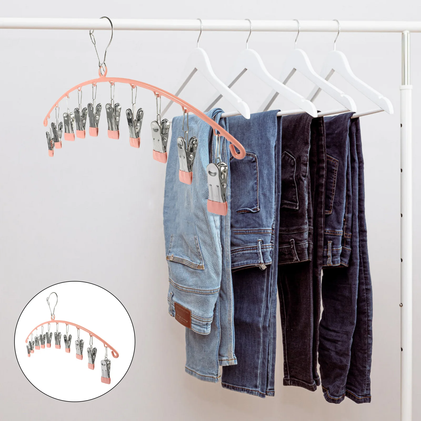 

10pcs Sock Dryer Hanger Multi Clip Sturdy Laundry Drying Rack for Underwear Bra Gloves Home ganizer Strong Clothes Hanger