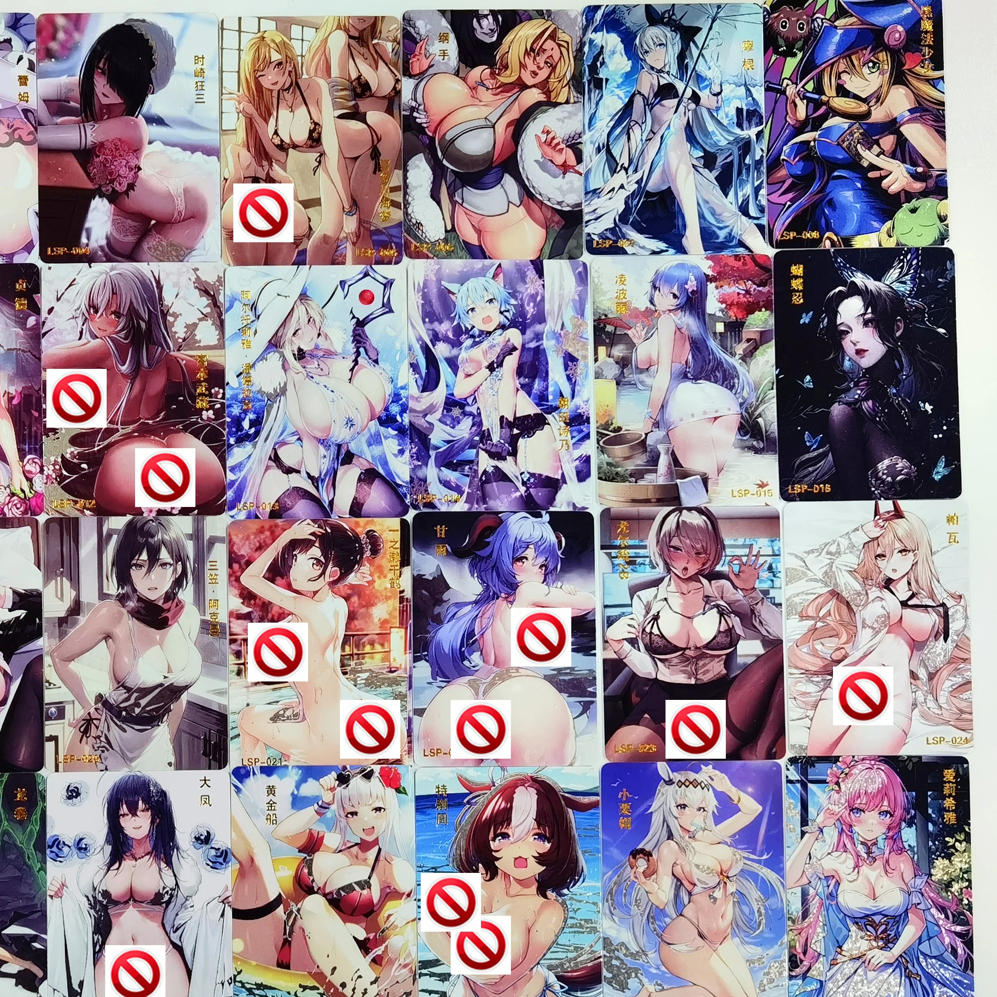 40Pcs/set Anime Girls Flash Card ACG Tokisaki Kurumi IJN Taiho Joan of Arc Gift Toys Anime Game Drill Flash Collection Cards