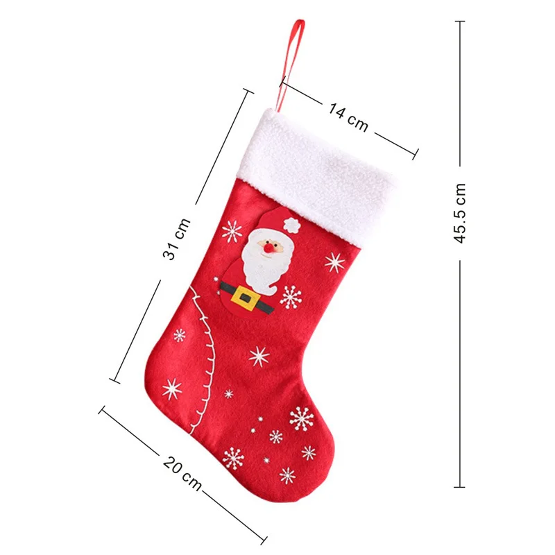 Chuangke Cross Border Christmas Socks, Santa Claus, Snowman, Deer, Candy Bag, Fireplace Decoration, Christmas Home Furnishings