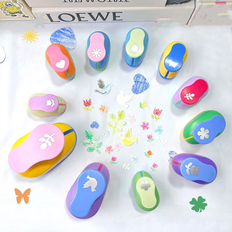 4.5CM-5cm multi shape punch for children Paper Cuttings making DIY necessary scrapbook hand embossing tool