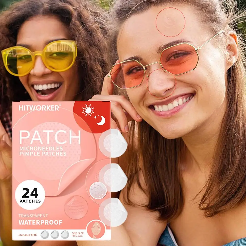 2 Packs Micro Needle Pimple Patch- Hydrocolloid Micropoint Pimple Patch For Acne Pimples Overnight, Invisible Acne Cover Patches