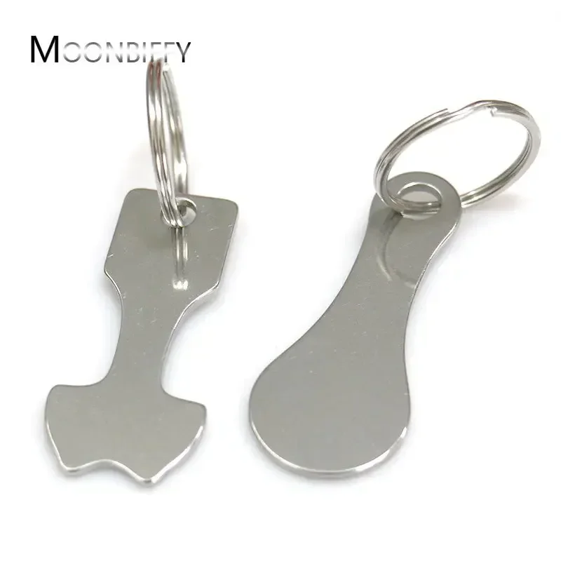 1pcs Metal Trolley Token Key Shopping Cart Tokens Ring Decorative Keychain Portable Multipurpose Shopping for Home Outdoor