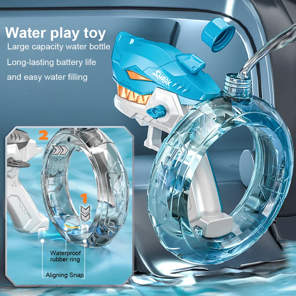 2024 Electric Automatic Water Gun Children High-pressure Outdoor Beach Large-capacity Swimming Pool Summer Toy for Children Boy