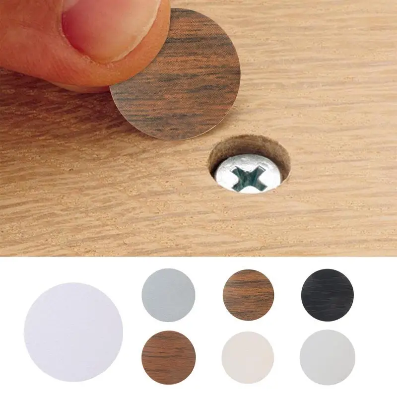 54pcs/Sheet Diameter 21mm Screw Covers Hole Sticker Self Adhesive Furniture Exterior Hole Ornament Screw Cap Dustproof Sticker