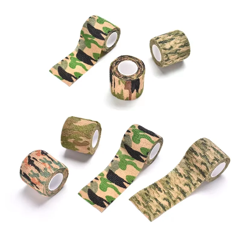 Non adhesive self-adhesive stretchable non-woven fabric outdoor camouflage tape for camouflage, cycling, adhes