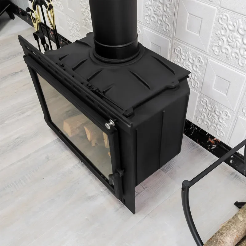 Modern Cast Iron Wood Burning Fireplace Stove Embedded Real Fire Heating Hearth for Home Direct from Manufacturer