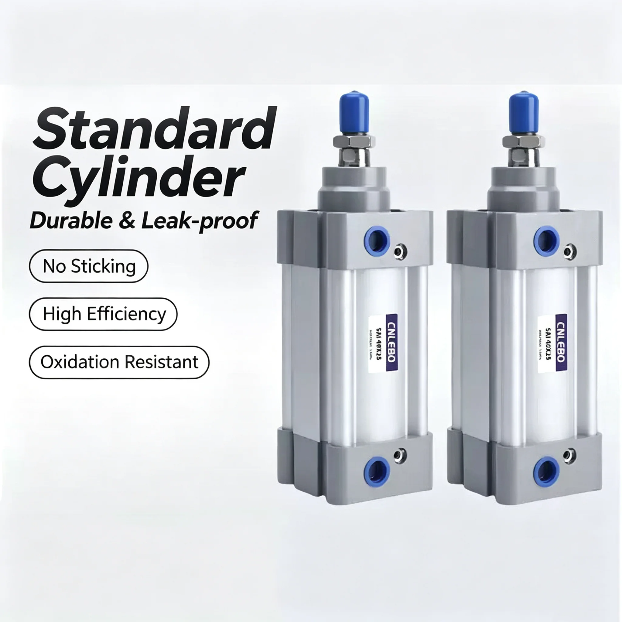 SAI 32 40 Series Standard Double Acting Pneumatic Cylinder Air Cylinder SAI32 SAI40-25 50 75 100 for Industrial Use