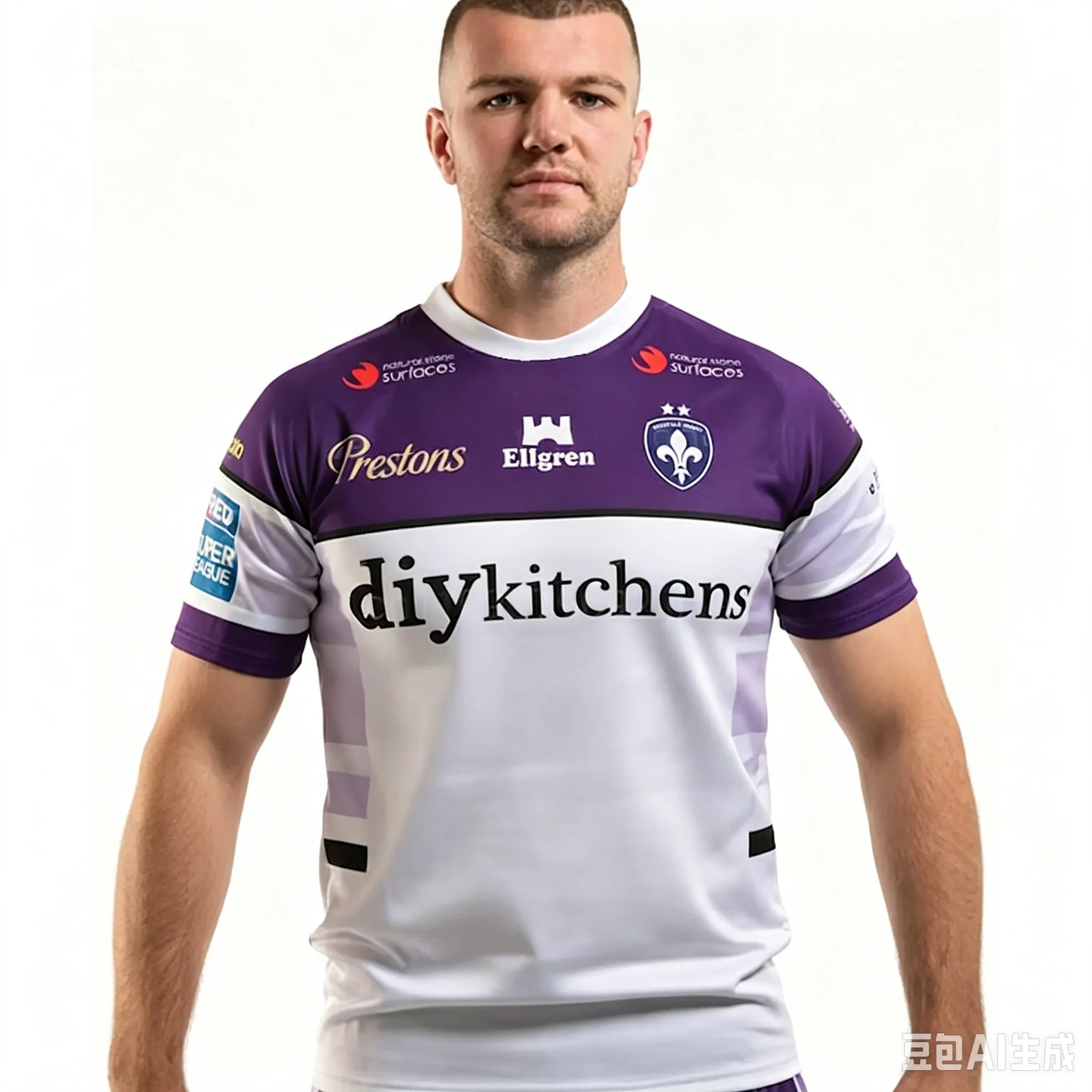 2026 Neue Wakefield Trinity Rugby Sportbekleidung UK Family Edition Rugby Freizeit Schnelltrocknendes Trainings-T-Shirt mit kurzen Ärmeln – Detail 3