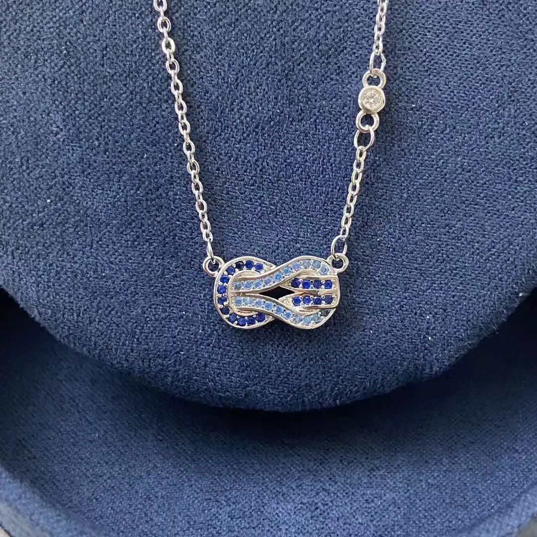 

Star-style 18k rose gold horseshoe clasp necklace for women, light luxury, small-scale design, collar chain, gift for girlfriend
