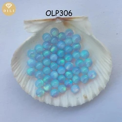 Free Shipping 20pcs/Lot OLP306 Synthetic Ball Shape Blue Nebula Aurora Opal Bead With Full Hole/Half Hole/Without Hole for DIY