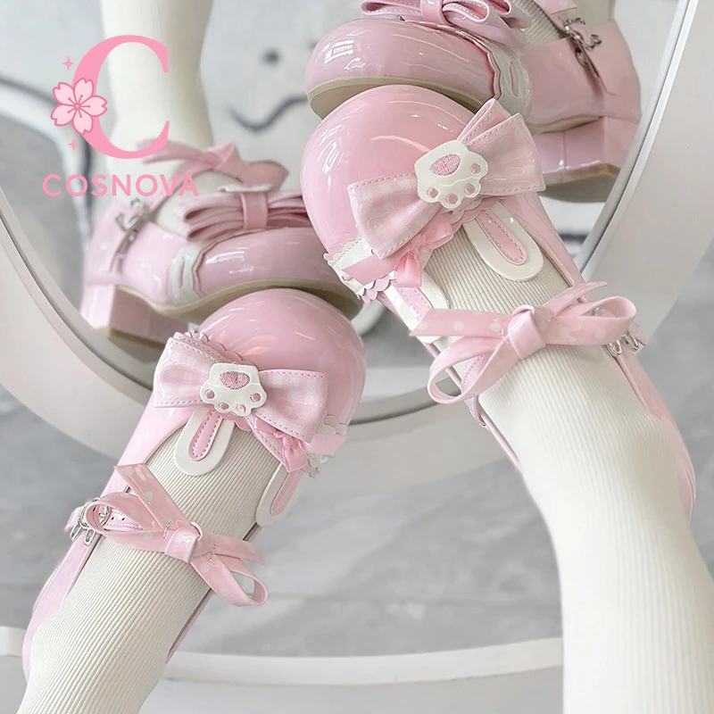 

Милые японские туфли Мэри Джейн в стиле Лолиты JK Puff Bunny, оригинальный дизайн, кожаные лоферы на среднем каблуке, милая винтажная обувь в стиле Лолиты