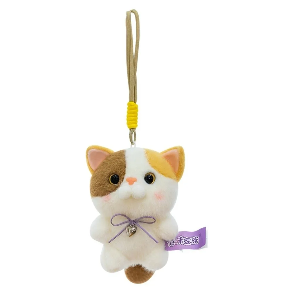 Doll Keyring Furry Kitten Doll Keychain Fluffy Animal Cat Doll Pendant Cartoon Soft Cat Plush Toy Keychain Home Decor