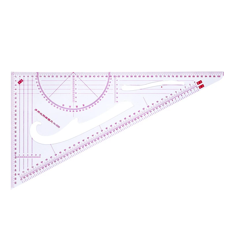 1:3/1:4/1:5 Clothing Drawing Plate Making Ruler Tailor Sewing Patchwork Tool Triangle Ruler for Measuring Cloth Sewing Tool