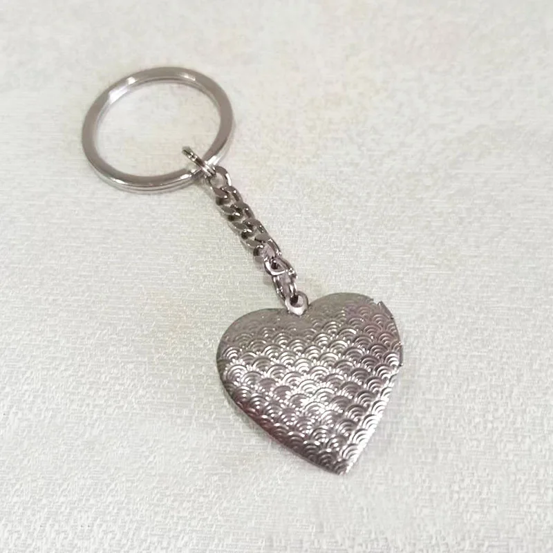 100% الفولاذ المقاوم للصدأ مفتاح سلسلة واي فاي مقياس القلب المنجد قلادة النساء الرجال DIY بها بنفسك حقيبة سلاسل للعائلات وأفضل الأصدقاء مجوهرات #3