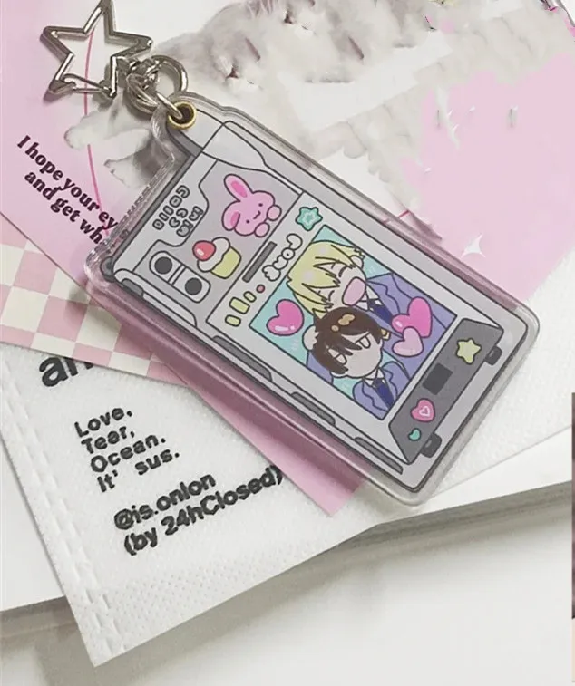Llaveros de Anime Haruhi Fujioka para mujer, Oran High School Host Club, llavero acrílico, colgante para hombre, accesorios de adorno, regalo para Amiga