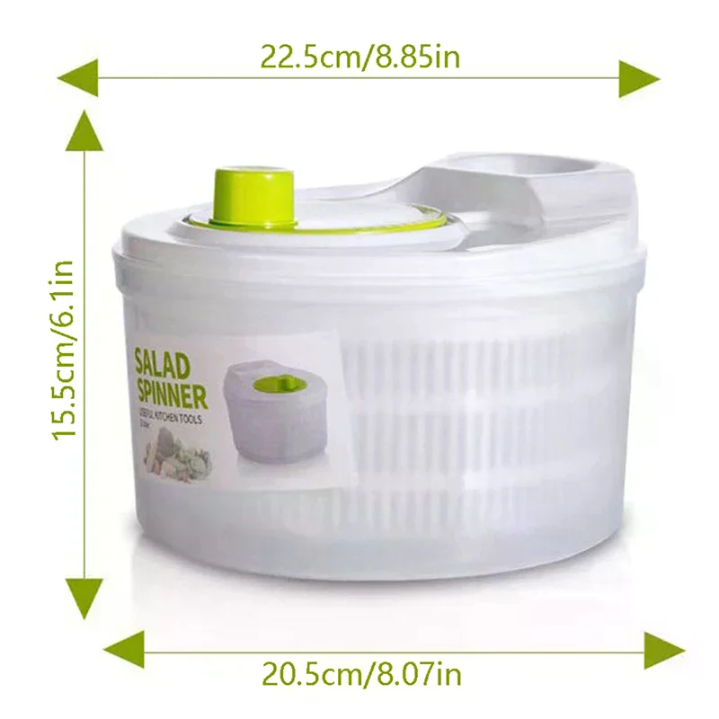 Vegetables Salad Spinner Lettuce Leaf Vegetable Dehydrator  Washer  Crisper Strainer For Washing Drying Leafy