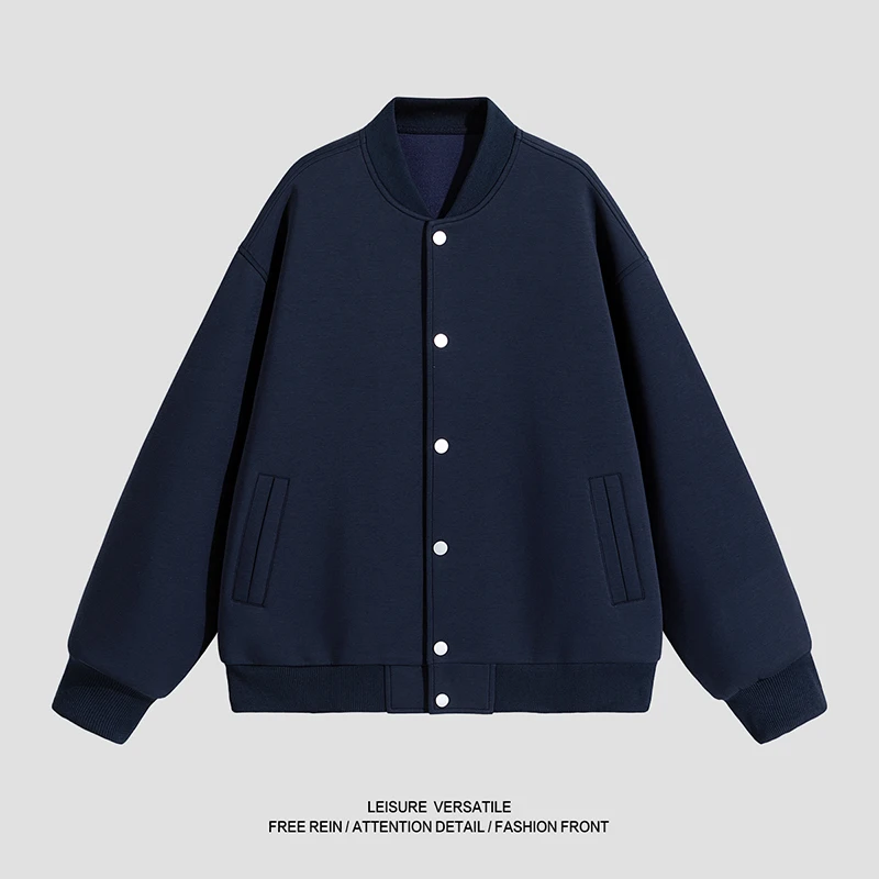 

Vintage Baseball Jackets, Classic Collar + Button Pockets, Loose Fit Recreates Youth, Fits Campus & Vintage Outfits