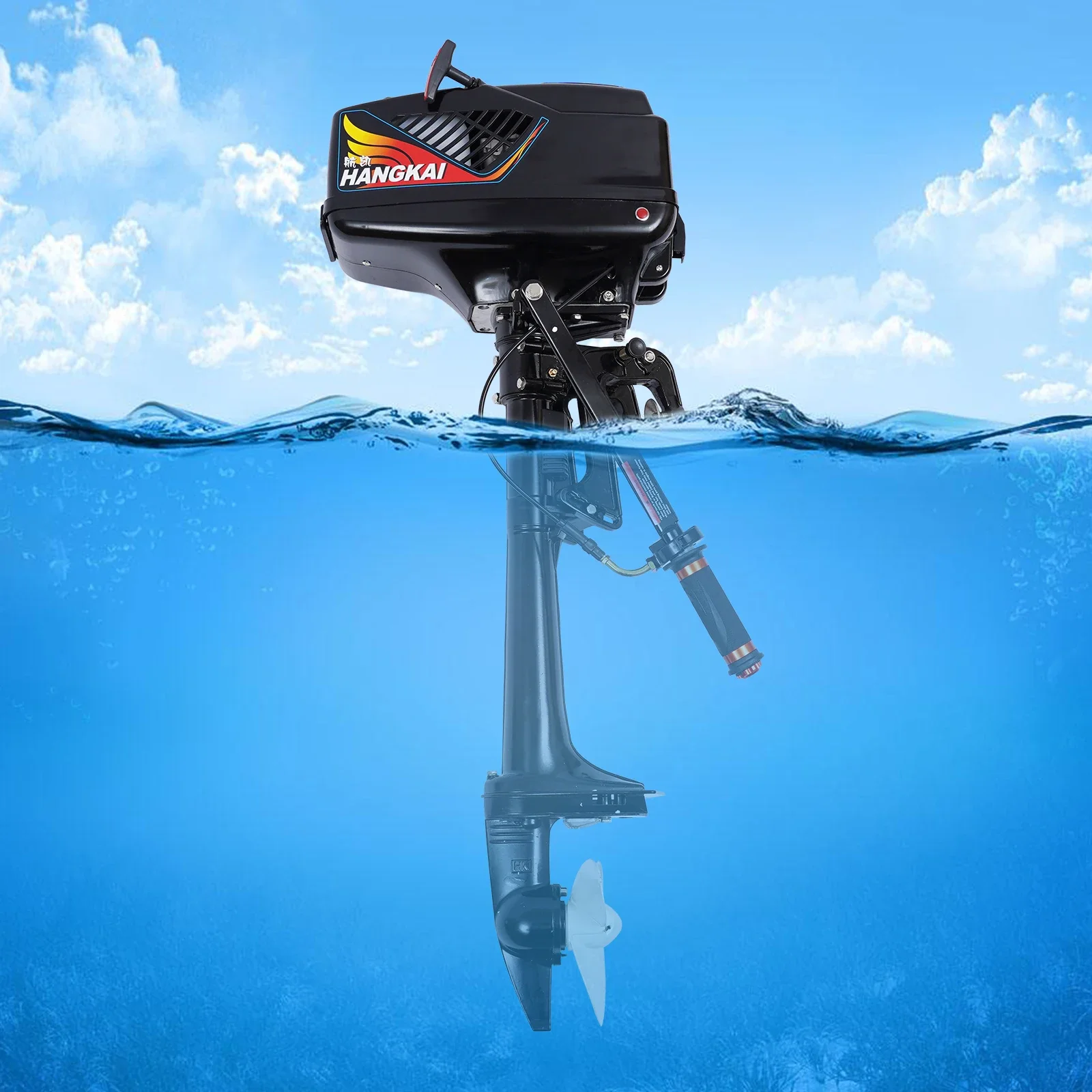 

Outboard Motor Boat Engine, Electric Boat Motor, Heavy Duty, CDI Ignition, Water Cooling System, 2 Stroke, 3.5 HP