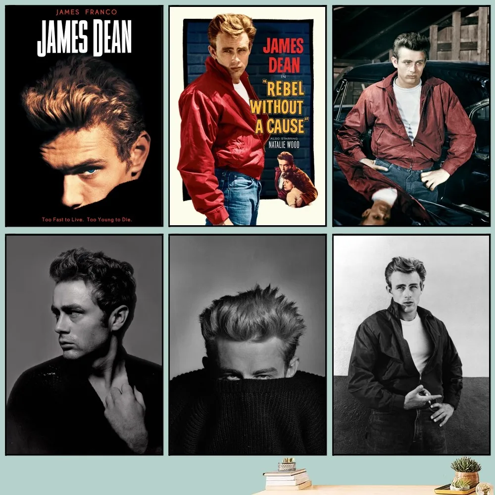 Classic Vintage Actor James Dean Poster DIY Vintage Movie Poster Wall Art Painting Study Stickers Small Szie Wall Painting