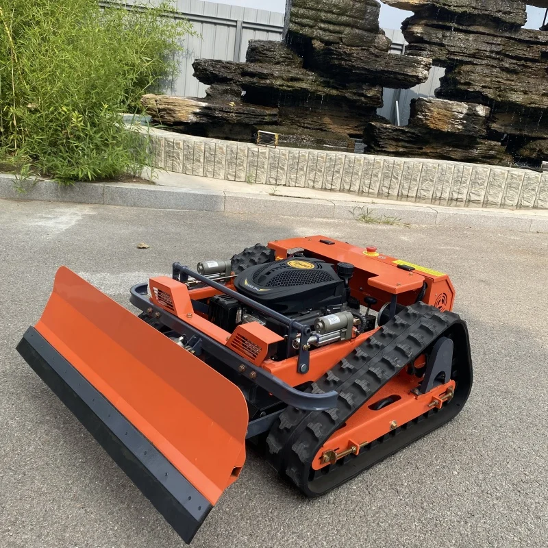 Индивидуальный профессиональный робот для обрезки газона с нажимной лопаткой, многофункциональная газонокосилка для подметания снега, сертифицированный в ЕС продукт