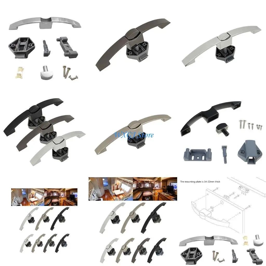 

37JE Caravans Cupboard Closet Wardrobe Pull Handle Latchs For Furniture Drawer Button Cabinet Motorhome Door Locks Hardware