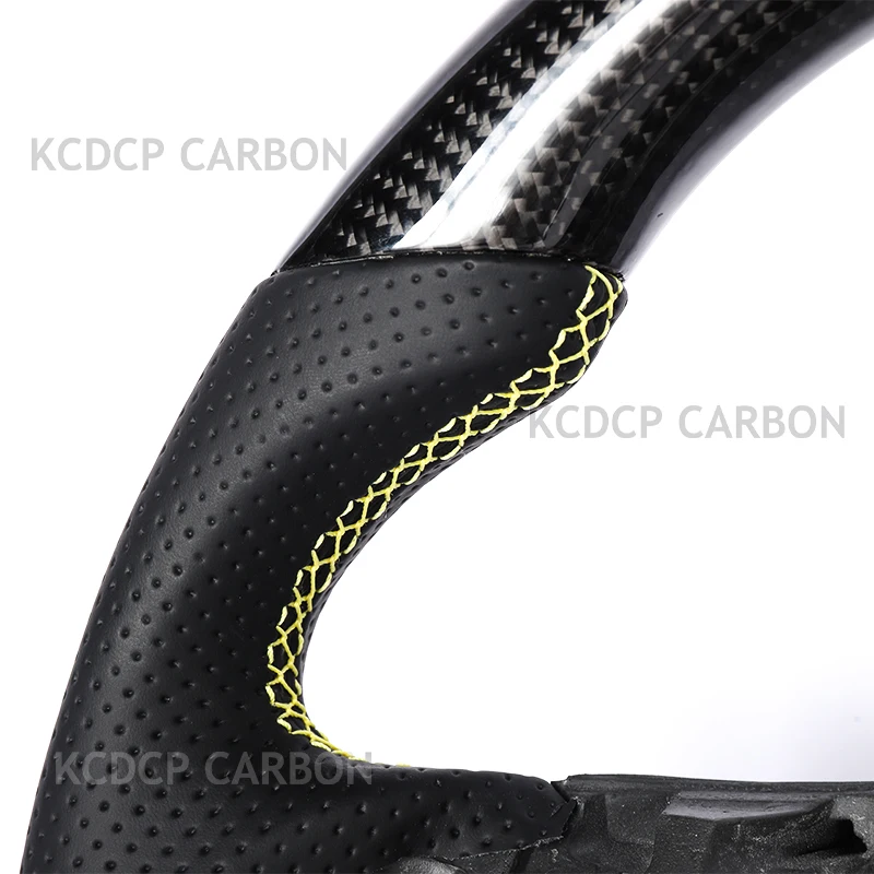 Volante de fibra de carbono mejorado para Volkswagen 2010-2014 Gti Gtr mk6 R-LINE R CC POLO PASSAT JETTA Golf 6 GTD GTS GRE GLI