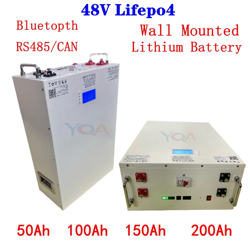 

Wall Mounted 48V Lifepo4 Battery 50Ah-200Ah 6000+ Cycles for 3KW 5KW 7KW Energy Storage PV Household Base Station
