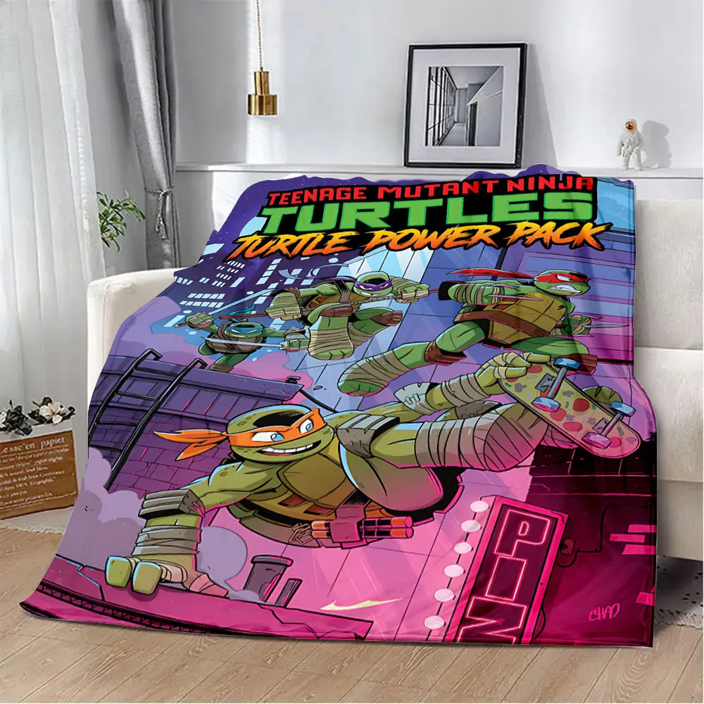 N-Ninja Turtles Printed Blanket Picnic Blankets Warm Blanket Soft and Comfortable Blanket Home Travel Birthday Gift