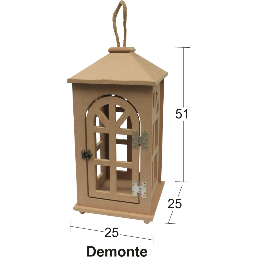 L340 Medium Size Oil Lamp, Disassemble Wood Painting Decorative Lantern