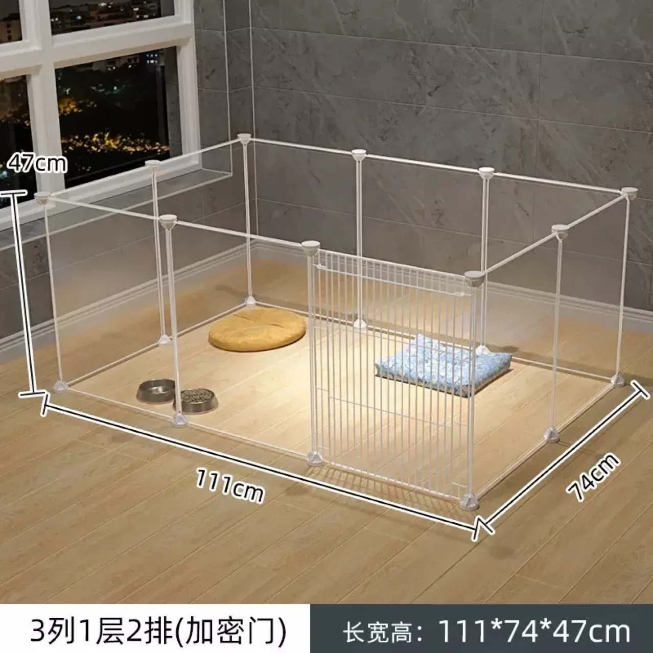 PET Dog Playpen Super Clear Puppy Dog Play Pen Indoor Portable Small Animal Transparent Fence Panels for Rabbit Kitten Cat