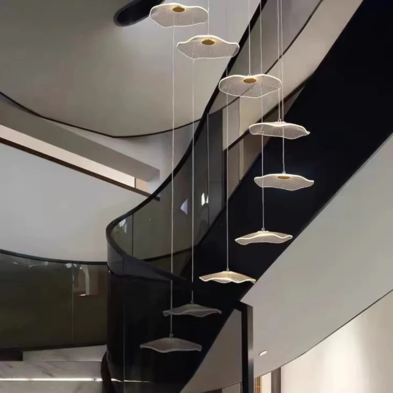 Modern staircase pendant light living room pendant light ceiling light indoor lighting intelligent application lighting fixtures