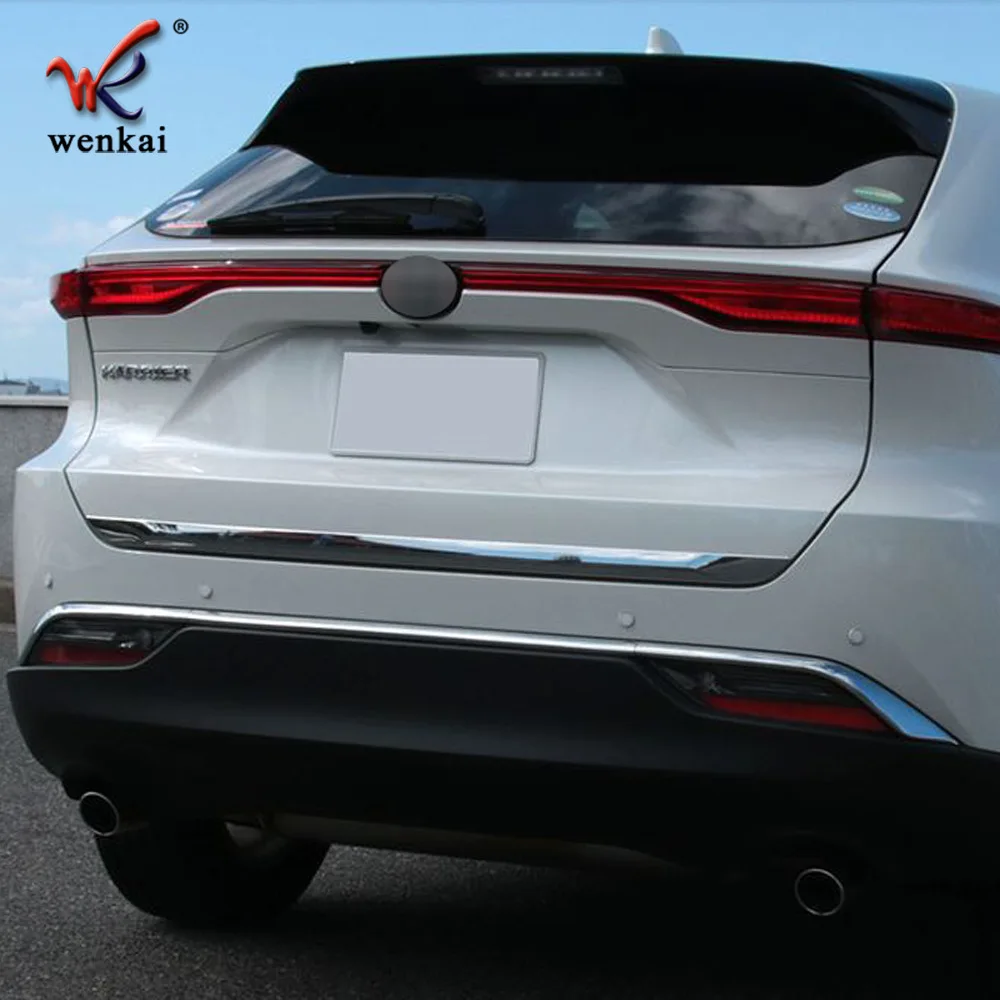 Rear Trunk Lid Cover Trim For Toyota Venza Harrier 2020-2022 2023 2024 Chrome Car Tailgate Molding Strip Exterior Accessories