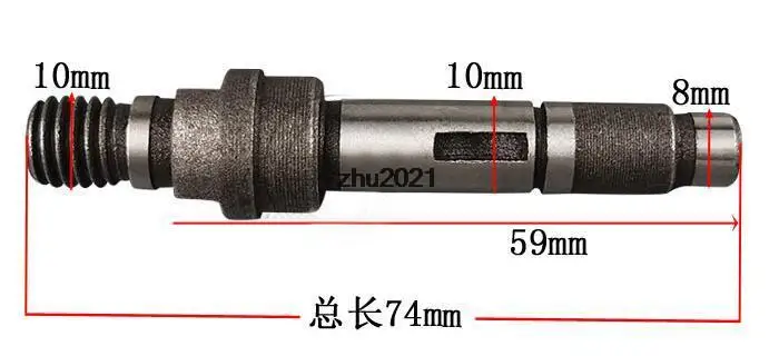 Angle Grinder Power Tool Part Spindle Shaft 10mm Bearing Dia for LG TGC-100SA