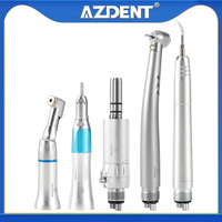 Dental Low Speed and LED High Handpiece Kit Push Button Contra Angle Single Dental Ultrasonic Air Scaler