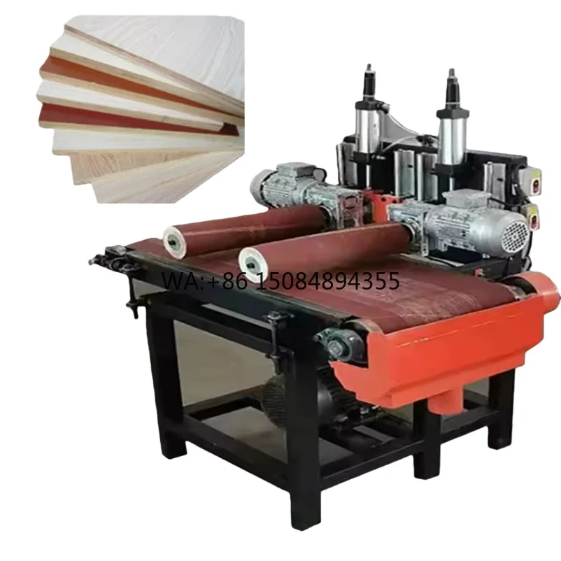 Floor Standing Double Roller Wood Sander Machine for Woodworking Deburring and Finishing