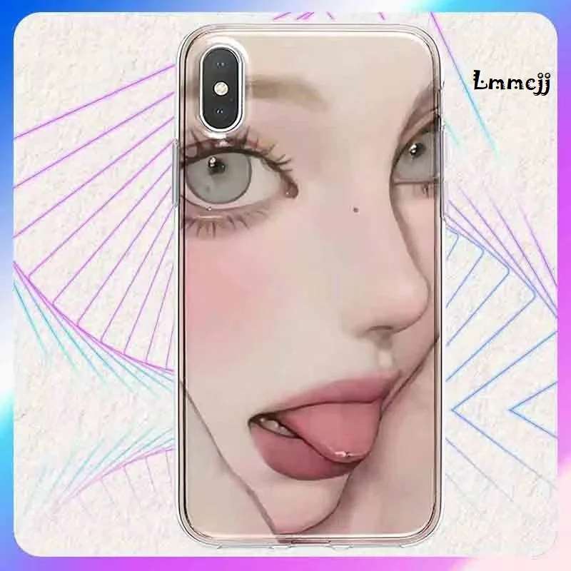 Lmmcjj Y2K Punk Girl Phone Case For Samsung Galaxy S22 S21 S23 Ultra A12 A53 A14 A51 A23 A31 A54 Note 20 Silicone iPhone Cover