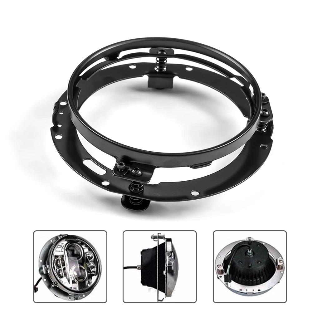 7 Inch Round LED Headlight Mounting Bracket Ring For Harley for Suzuki Motorcycle 7" Bracket Car Moto Accessories image 3