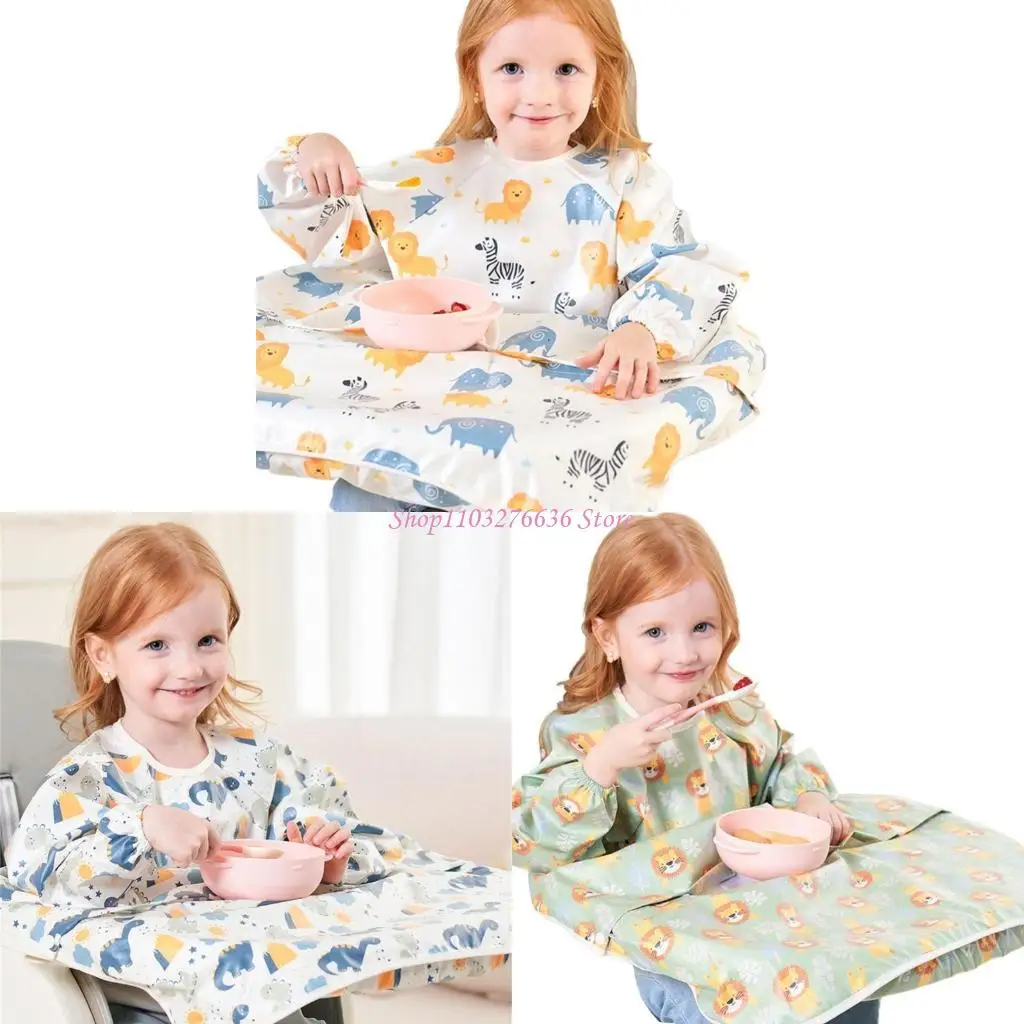 

R6FD Easy Cleansing Madeling Feeding Bib Full Locke Homock Фартук для ребенка от 8 до 5 лет