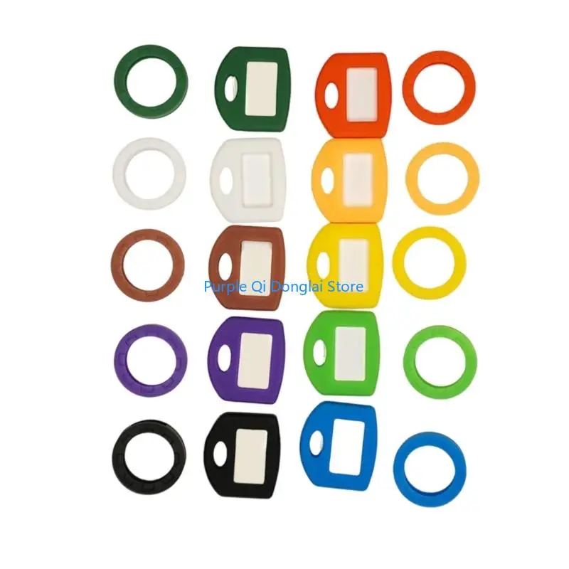 L21E 80PCS Colorful Silicone Covers Random Color Rings Set Suitable for Quick Recognition and Organization